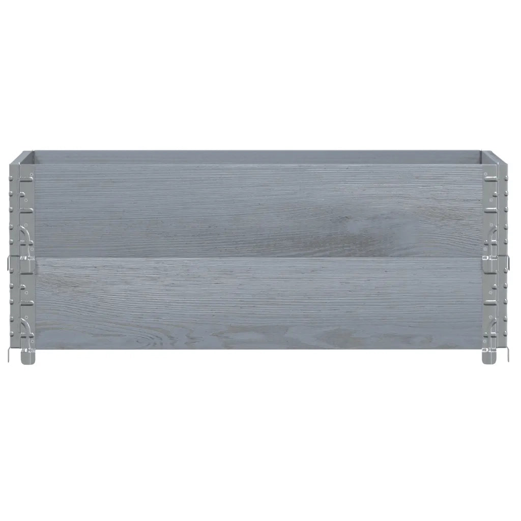 Paretali per Pallet 2 pz Grigi 100x50cm Legno Massello di Pino CFW3903529