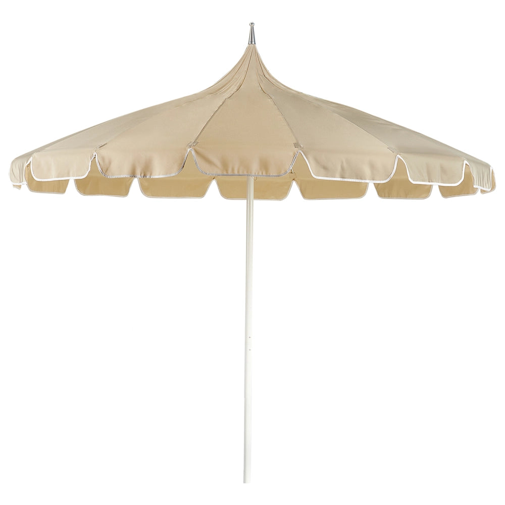 Ombrellone da giardino in tessuto poliestere blu con palo in alluminio beige ⌀ 245 cm Elegante e moderno
