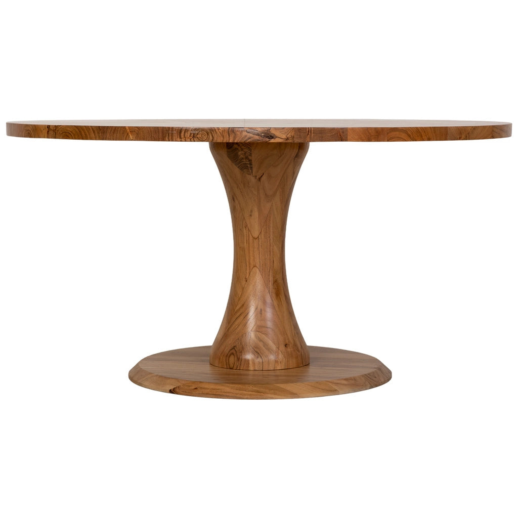 Tavolo da pranzo in legno marrone chiaro 150x150x77h cm