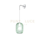 APPLIQUE REGOLABILE CROMO 1 LUCE VETRO VERDE 1181CR-A-VE