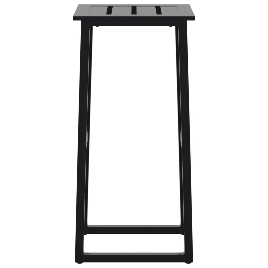 vidaXL Sgabelli da Bar 2pz Neri 38x38x80 cm Acciaio Verniciato Polvere