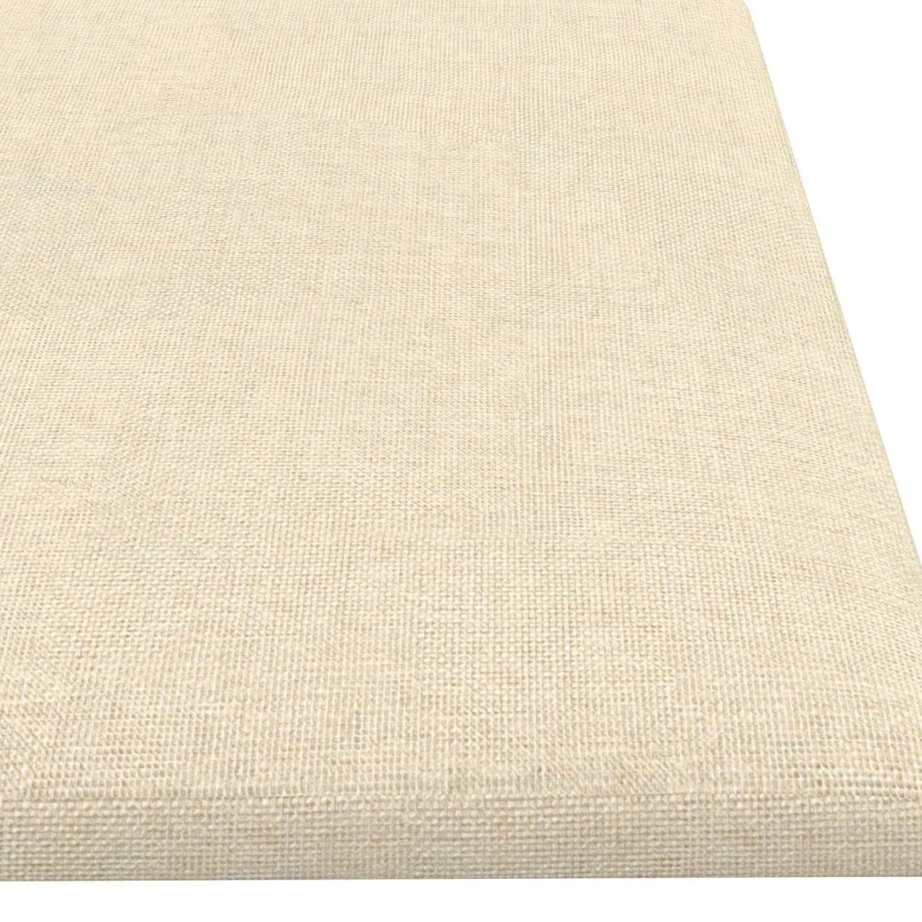 Testiera da Parete 12 pcs Crema 60 x 15 cm Tessuto 4008333