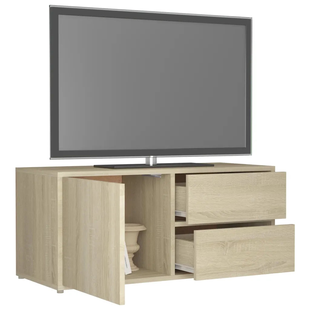 Mobile Porta TV Rovere Sonoma 80x34x36 cm Legno Multistrato 801853