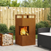 Focolare 50x50x100 cm Acciaio inossidabile