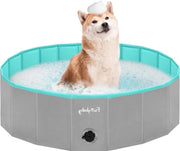 Bagno per cani Bagnetto per cani portatile - riutilizzabile - bagno per cani in plastica - grande bagno per cani - dimensioni 100*30cm - colore grigio