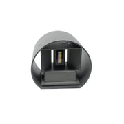 Trade Shop - Applique Parete Muro Grigio 28 Led 12 Watt Ip55 Luce Fredda Calda Up & Down Es44 - -bianco Caldo      -