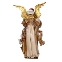 Angelo tessuto beige e oro con arpa cm xh35,5