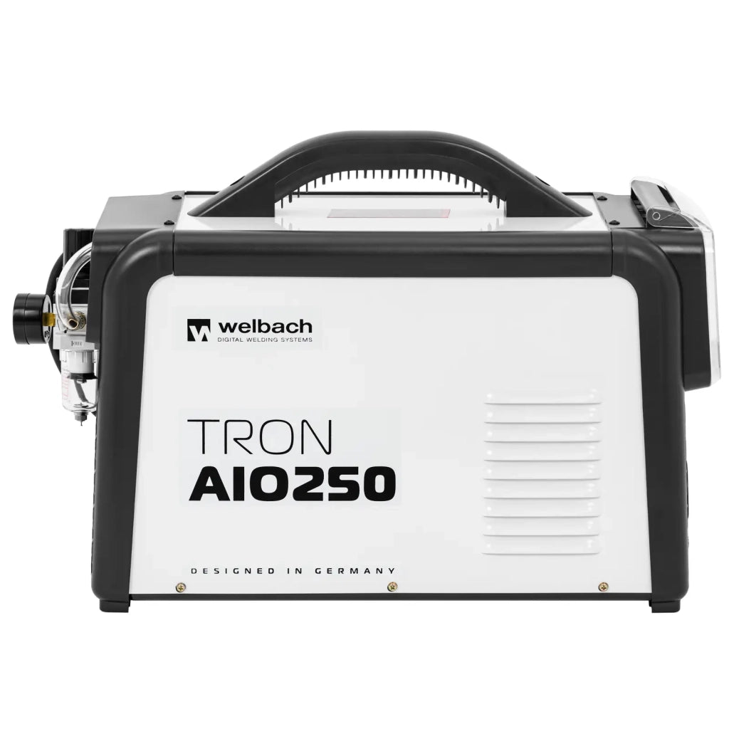 Saldatrice professionale combinata TIG AC DC MMA taglio 250 A 50 A ciclo di lavoro 60% pulsato acciaio bianco 14_0009666