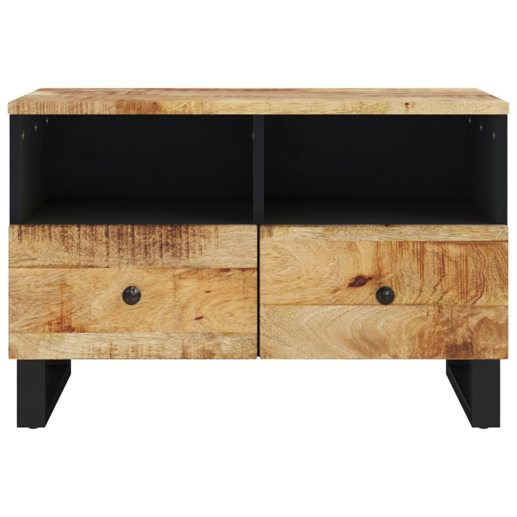 Mobile TV multimediale scaffale TV credenza TV sala da pranzo soggiorno camera da letto 70 x 33 x 46 cm legno massello di mango nero 02_0026182
