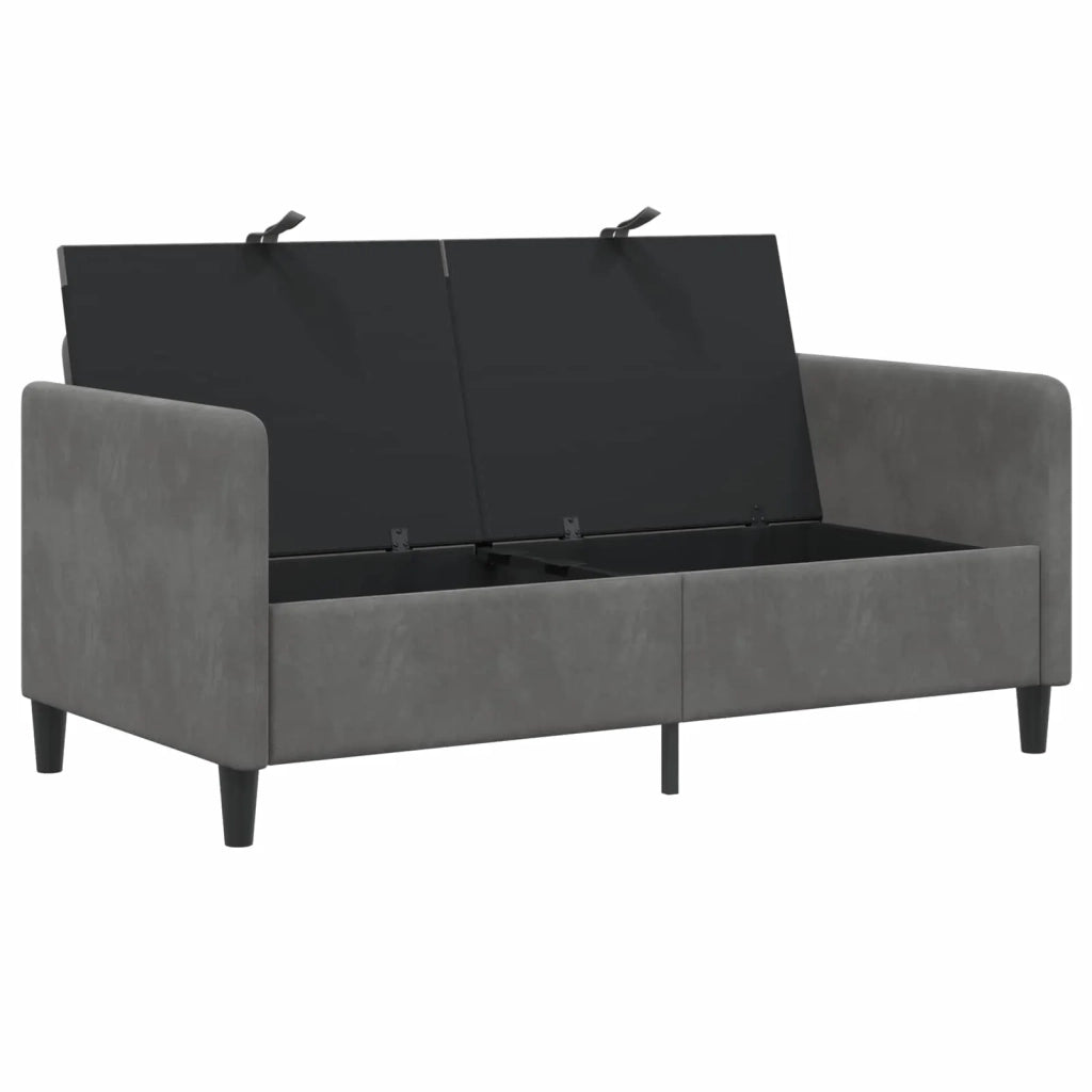 Divano con Storage Grigio Scuro 152 x 78 x 87 cm Poliestere 42036934