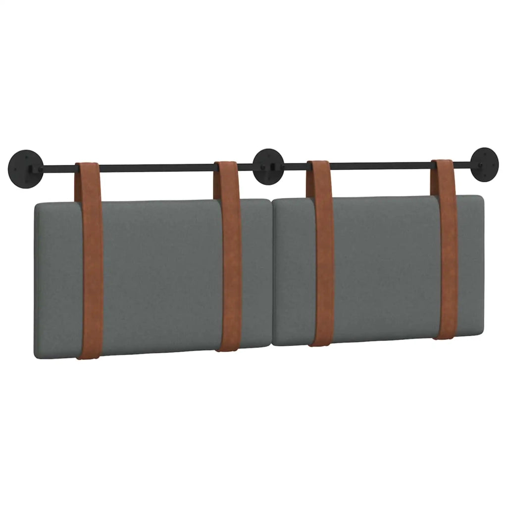 Testiera | Testata appesa Grigio scuro 130 x 55 x 5 cm PU Antico