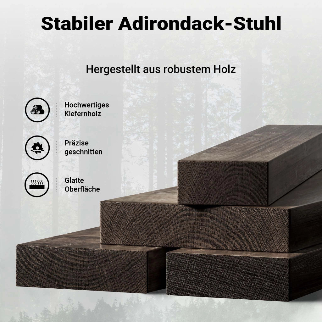 sedia da giardino Adirondack 89 x 72 x 92.5 cm, legno FSC, per interno esterno