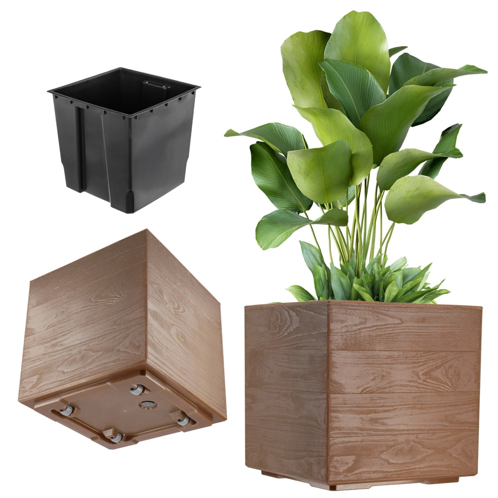 KADAX Zestaw Kwietnik KARO ECO coffee 400x400 desk