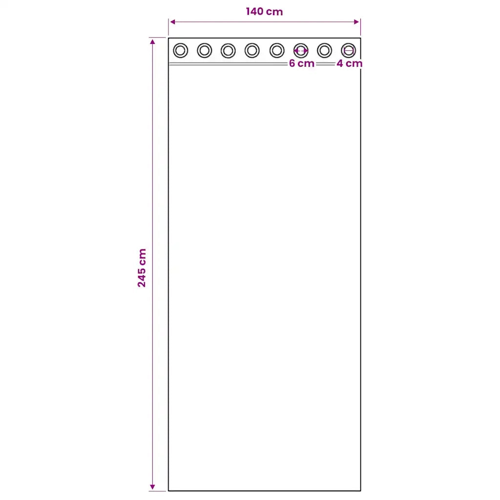 Tende in Voile con Occhielli 2 pz Viola 140x245 cm