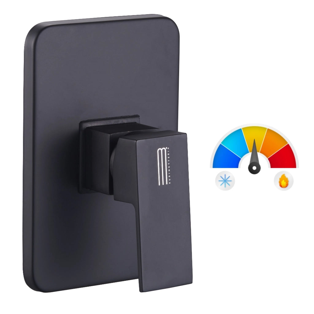 Ogomondo miscelatore doccia ad incasso da parete purple rubinetto nero *** confezione 1