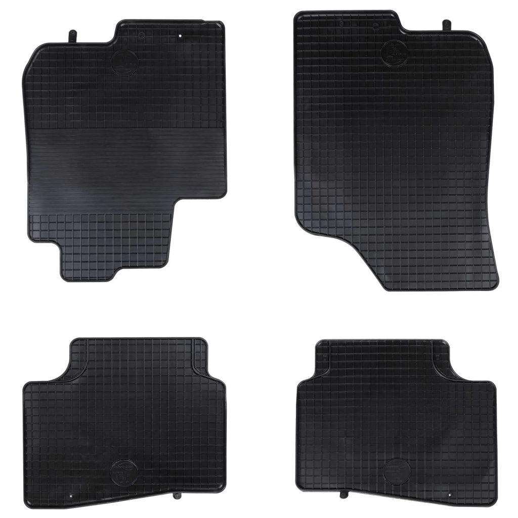 Tappetino per Auto 4 pcs Nero Gomma