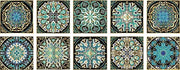 Set di 10 adesivi per piastrelle autoadesivi 10 x 10 cm decorazione per pavimento adesivi per parete per casa, bagno, impermeabili in PVC, adesivi per parete decorativi oleoresistenti, idonei per soggiorno, cucina, bagno, decorazione