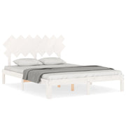 Letto matrimoniale | Letto per adulti | Letto senza Materasso Bianco 140x190 cm Legno Massello di Pino