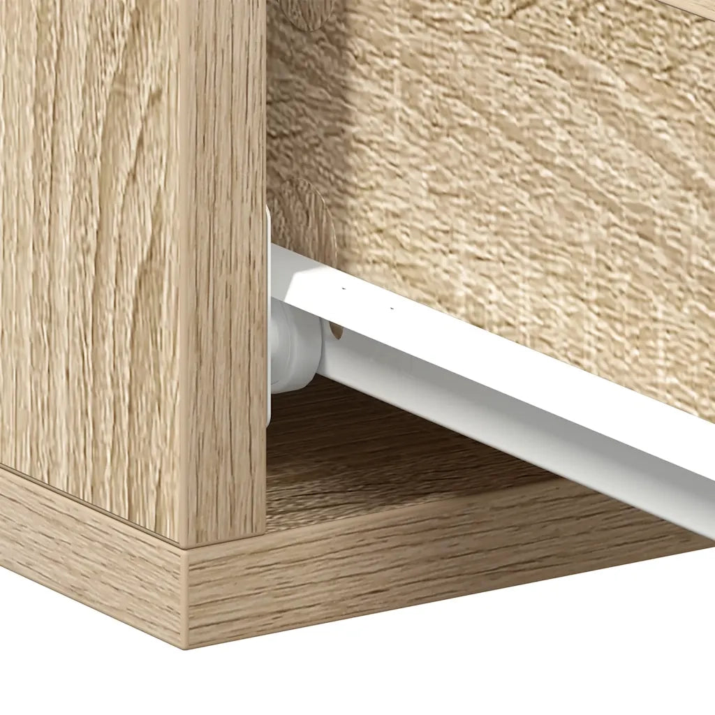 Comodino Pensile Rovere Sonoma 40x30x15 cm in Legno Multistrato 800312