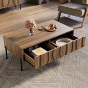 Tavolo per salotto - Materiale legno - Stile retro - 105cm di lunghezza - 41cm di altezza