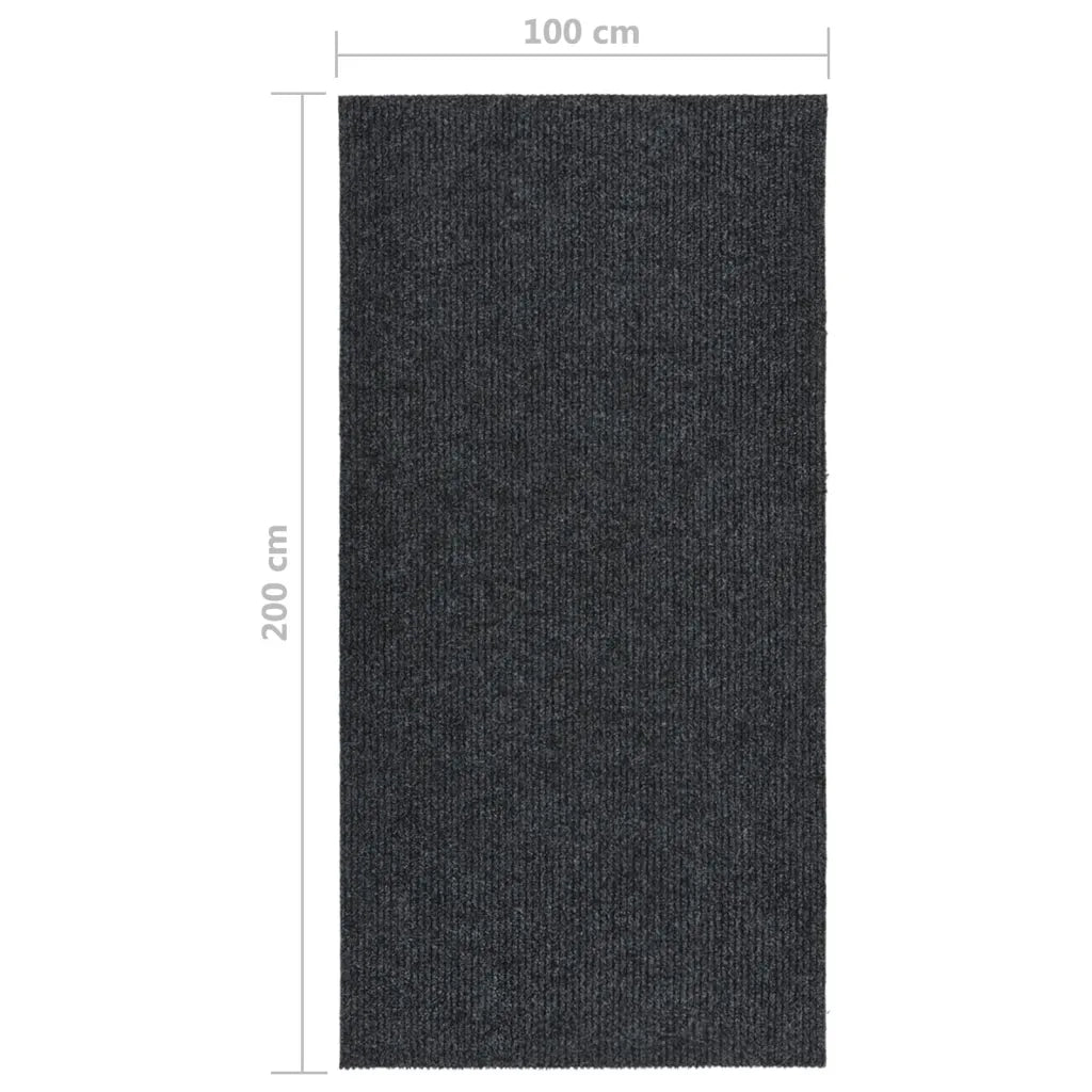 Tappeto del soggiorno | Tappeto Corsia Acchiappa Polvere 100x200 cm Antracite
