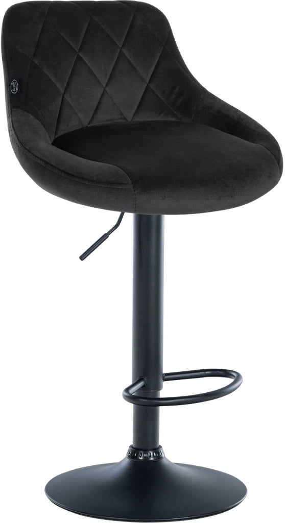 2er Set Barhocker Lazio Samt schwarz