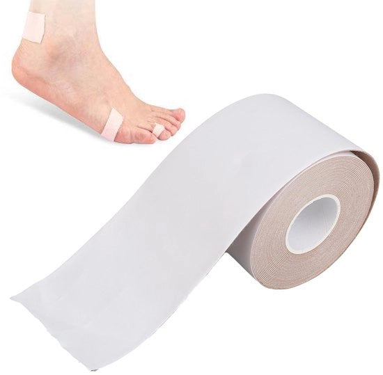 Tela di prevenzione delle bolle 2 pollici x 5 Yards - Impermeabile - Autoadesiva - Pluche - Protezione contro le bolle e i punti di pressione - Striscia di protezione contro la frizione