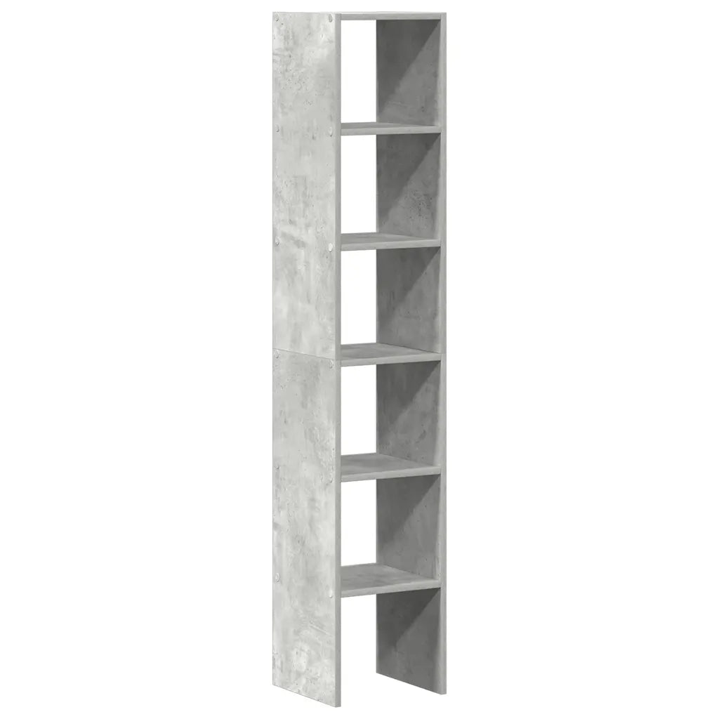 vidaXL Librerie 2 pz Impilabili Grigio Cemento 30x30x80 cm Truciolato