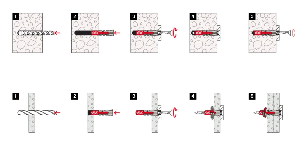 DUOPOWER 5 X 25 S TASSELLO CON VITE - CONF. 100 PZ - FISCHER