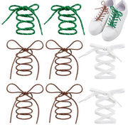 Set di Cinture per Scarpe da 4 Paia - Cinture Ronde/Platte - Corda Polyester/Gewaxt - 1010/1020 mm - Diverse Colori - Adatto per Cinture da Ginnastica/da Neve - Cinture per Scarpe