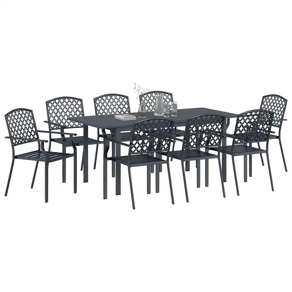 Set da Pranzo per Giardino 9 pcs Antracite 3378819
