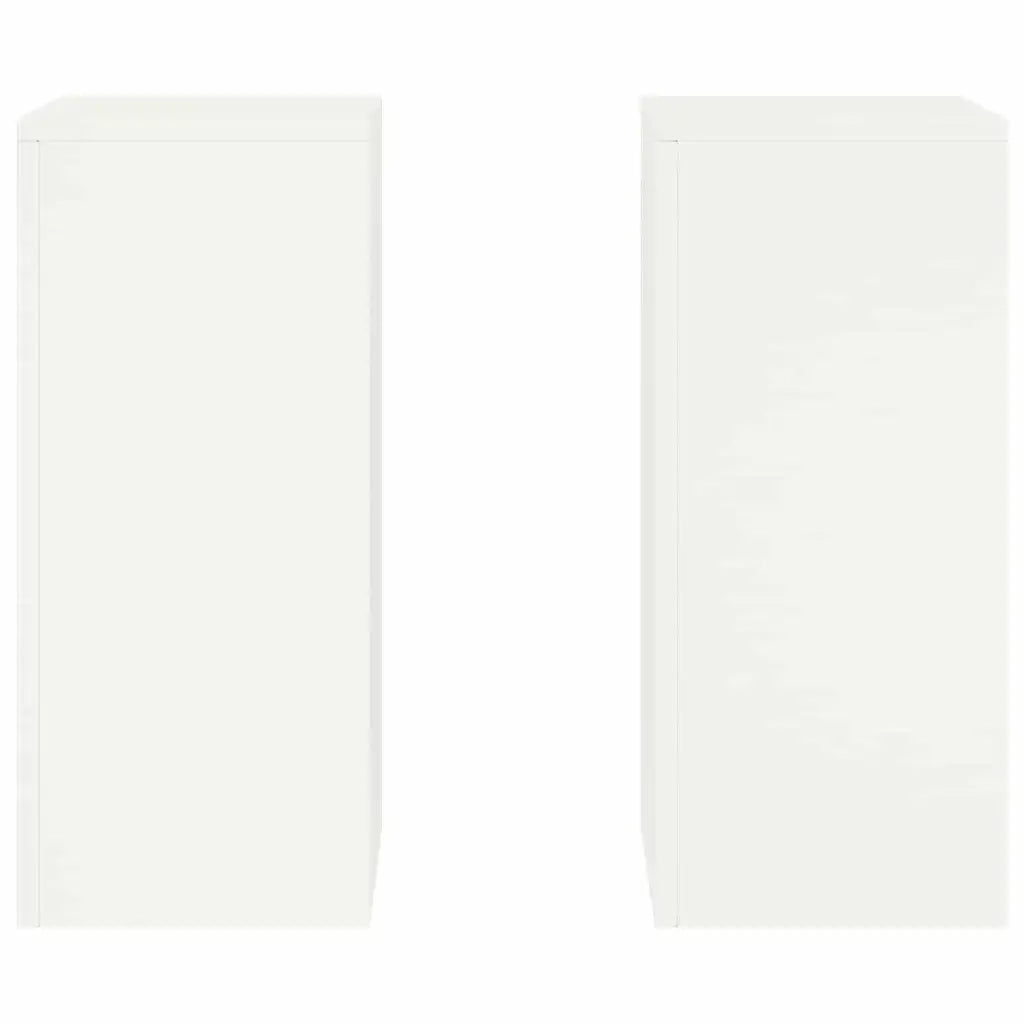 Supporto per piante 2 pcs Bianco 24 x 24 x 55 cm Acciaio 865814