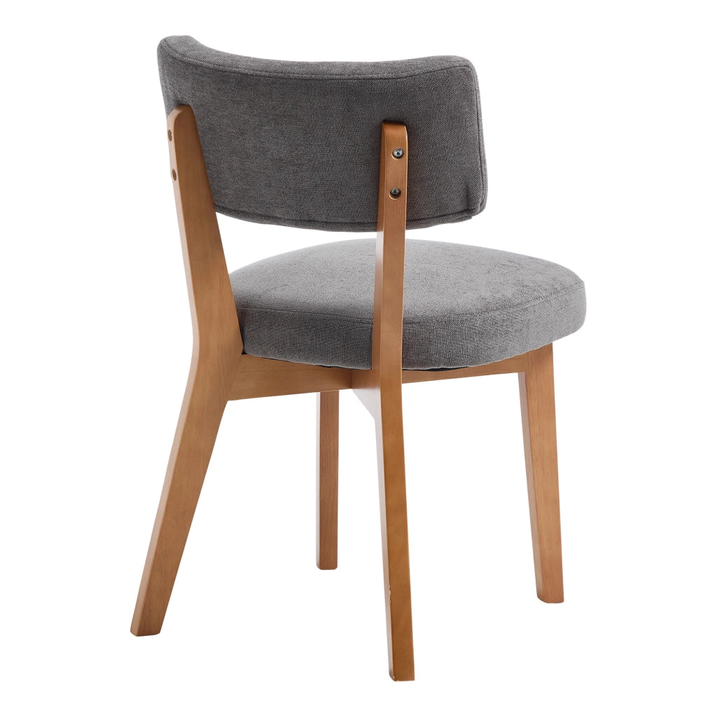 Sedie da Pranzo Set 2 Pezzi ¨C MINIMAL ¨C Seduta Imbottita in Tessuto, Gambe in Legno Massello