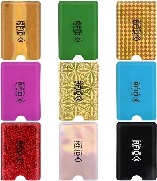 Blocco RFID - Contenitori per carta in 9 colori per protezione contro la truffa d'identità