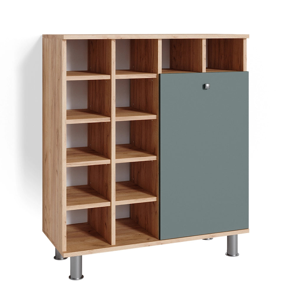 Armadietto da bagno con portabiancheria Fynn Verde 78.4 x 91.6 cm Vicco