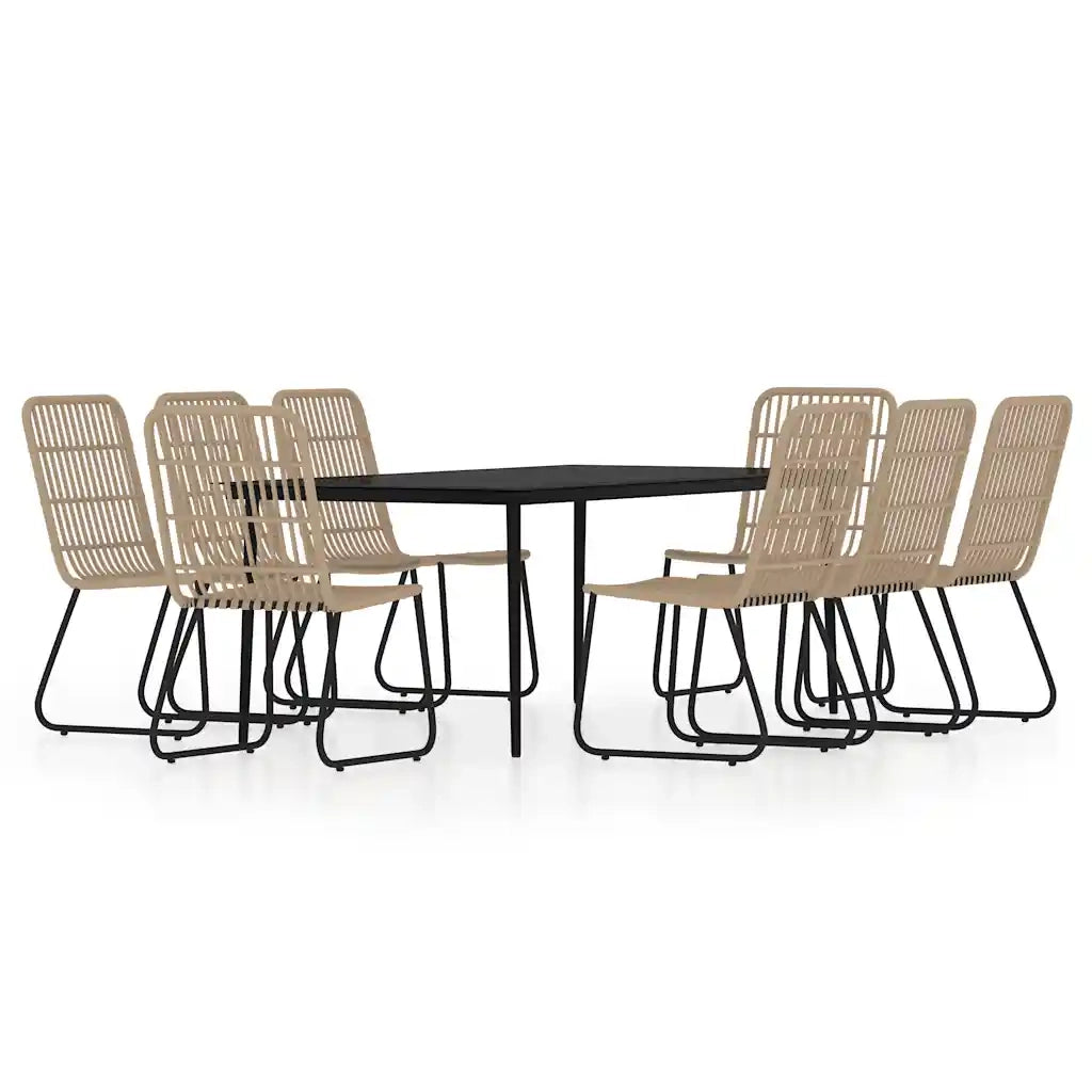Set da Pranzo per Giardino97 pz con Cuscini Rovere 3099178