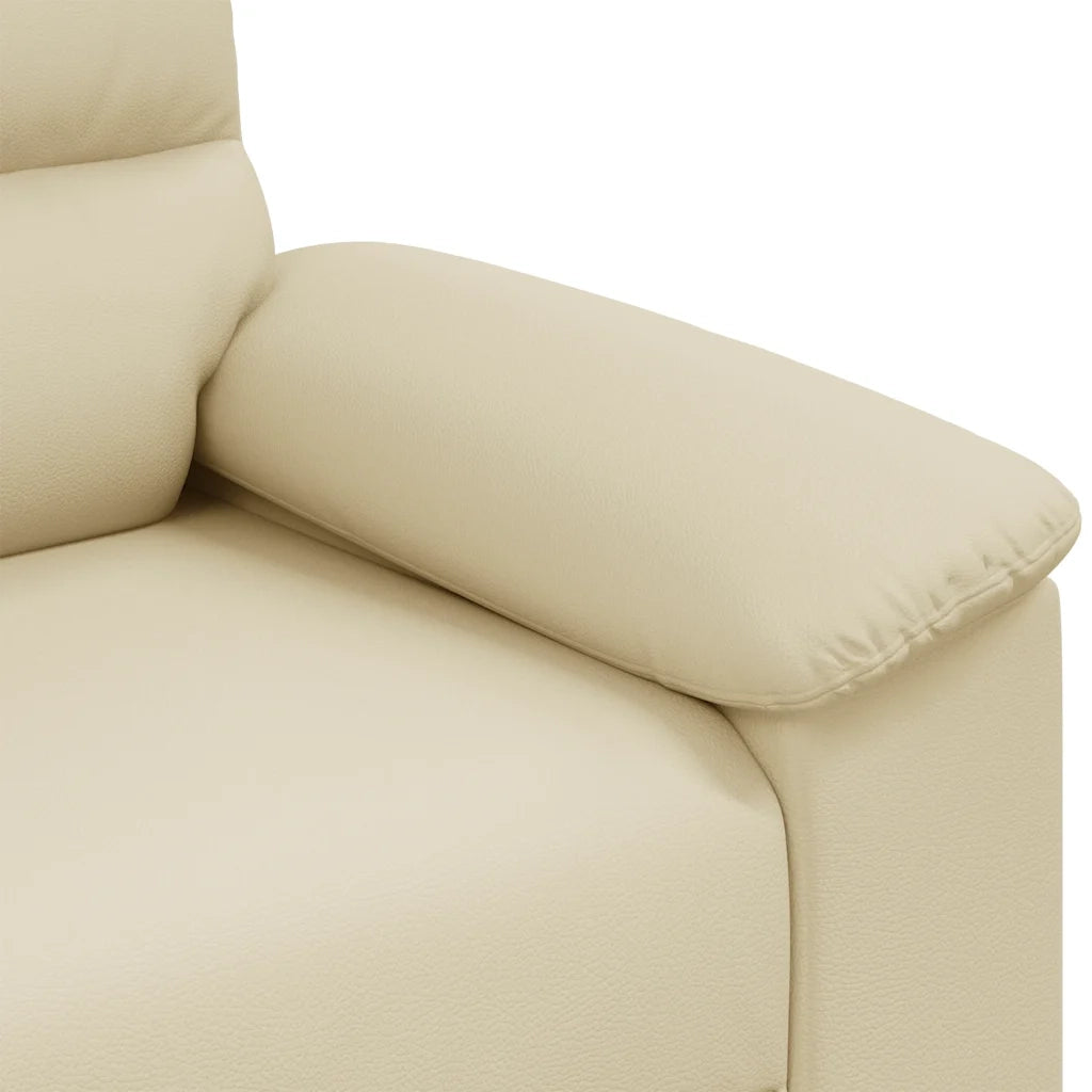 Divano a 2 posti Crema 180x81x84 cm in Similpelle 4105339