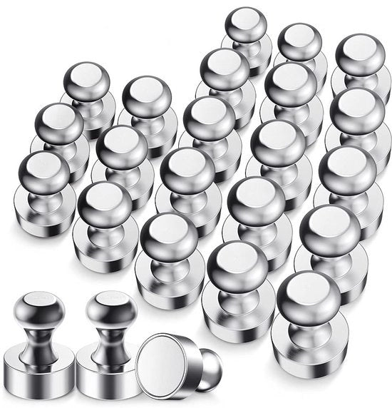 24 pezzi di magneti con contenitore di conservazione, 12 x 16 mm mini magneti piccoli N52 supermagneti per lavagne, lavagne bianche, lavagne da attacchi