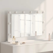 Specchio da Vanità Rettangolare Bianco 80 x 15 x 18 cm 868293
