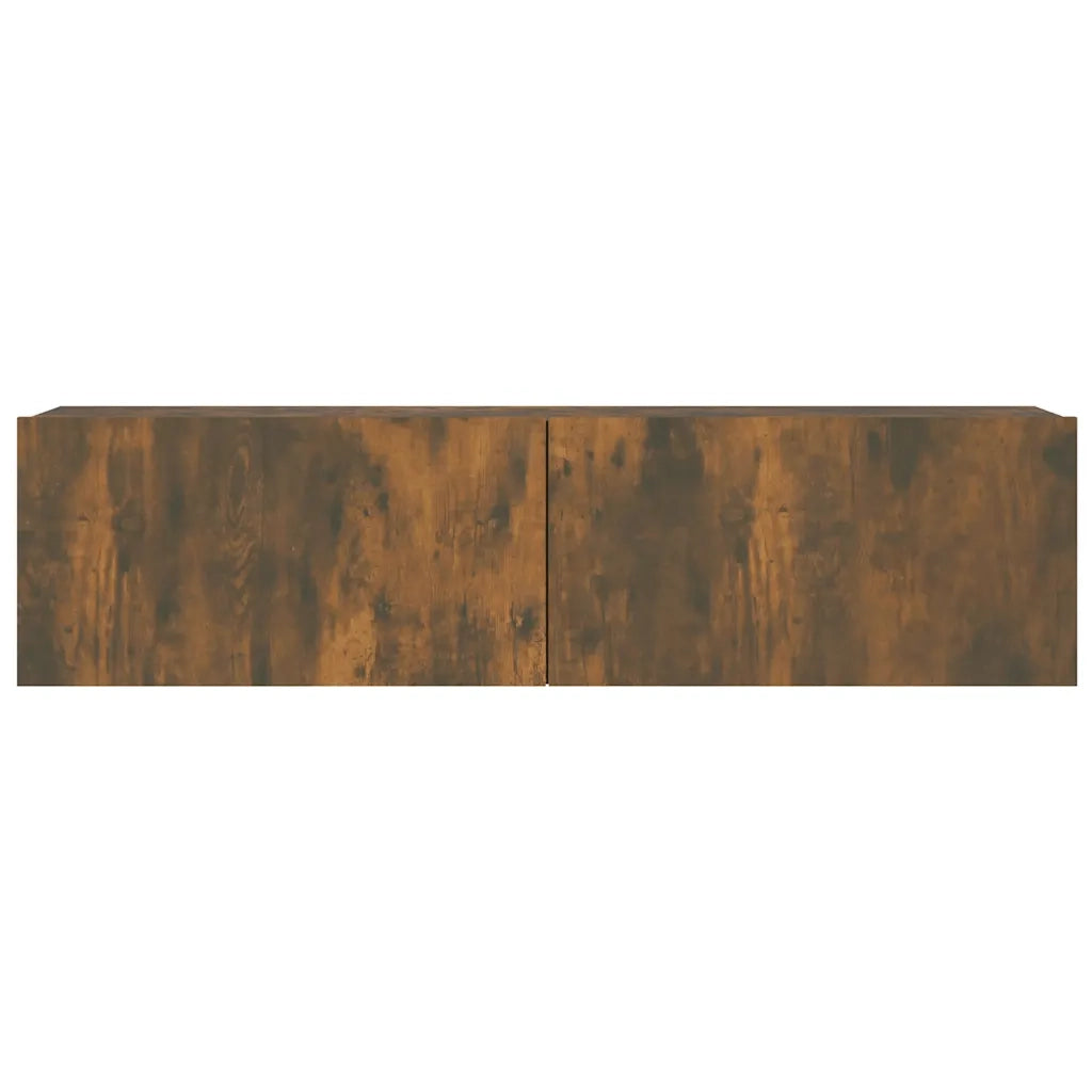 Mobile TV a Parete | Armadietto TV | Mobile Porta TV Rovere Fumo 120x30x30cm Legno Ingegnerizzato