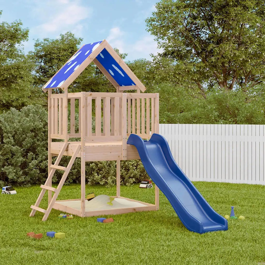 Set da Gioco da Esterno in Legno Massello di Pino CFW5666962