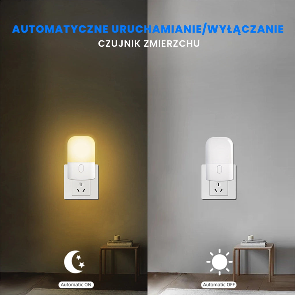 Luce notturna presa con crepuscolare dimmer 2700K bianca Eko-Light
