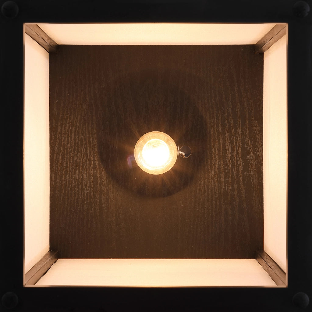 Lampada da Terra con Scaffali ¨C Minimal ¨C Legno Nero