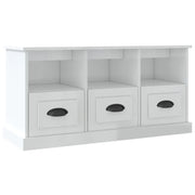 Mobile TV | Armadietto TV | Mobile Porta TV Bianco Lucido 100x35x50 cm in Legno Multistrato
