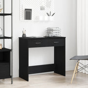 Scrivania  Nera Rovere 80x40x75 cm in Legno Ingegnerizzato