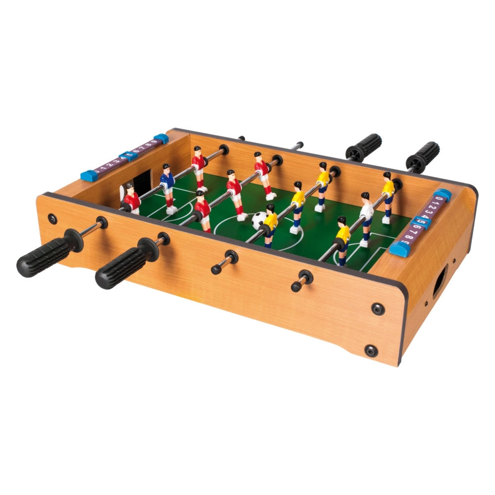 Trade Shop - Mini Calcetto Tavolo Calcio Balilla Legno Biliardino Gioco Bambino 10x51x30cm -