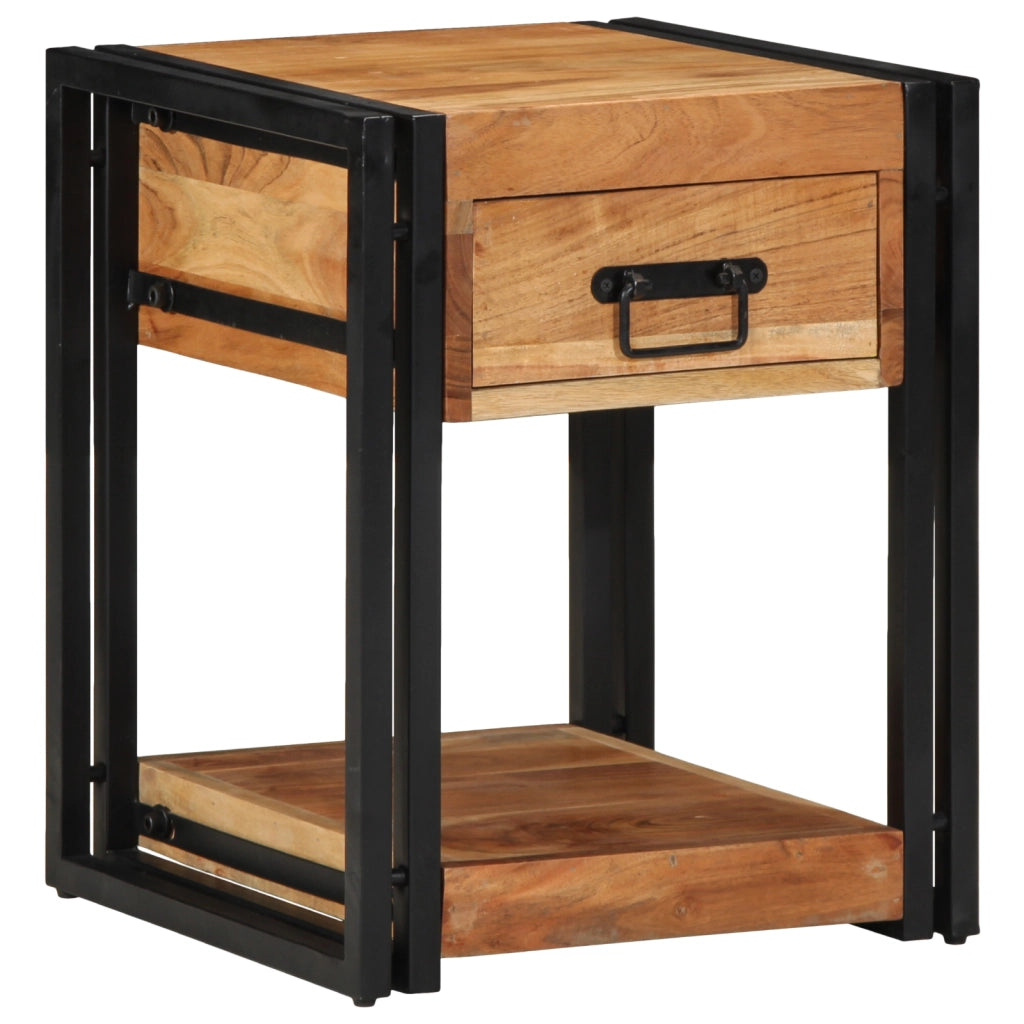Comodini 2 pezzi 40x40x50 cm Legno massello di acacia