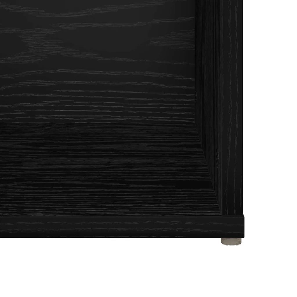 Set mobile TV 2 pz Rovere Nero Legno ingegnerizzato 3393559