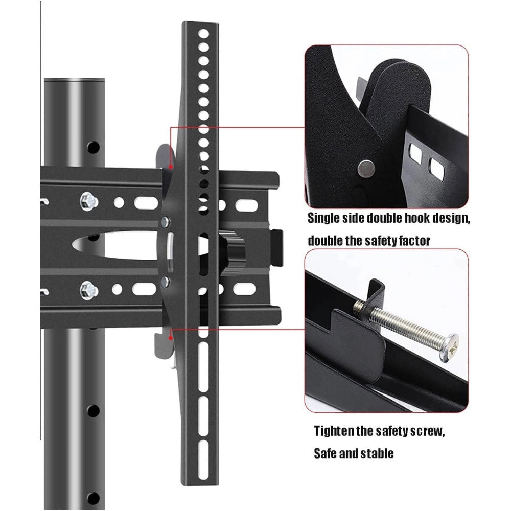 Trade Shop - Supporto Tv Da Pavimento Staffa Rotante Carrello Per Televisione Da 32-70 Pollic -