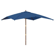Ombrellone da giardino con palo in legno 300 x 300 x 273 cm blu 02_0008340